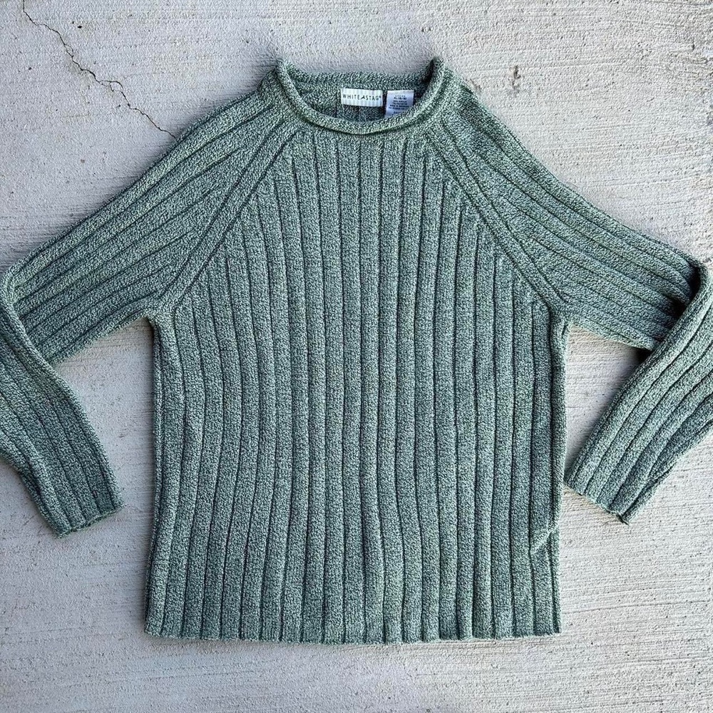 Green Ribbed Sweater
